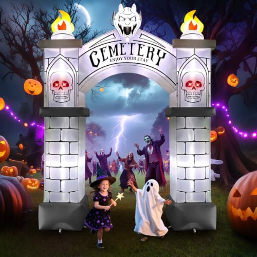 Outdoor Lighting Event - 10FT Tall Halloween Archway Inflatables Haunted