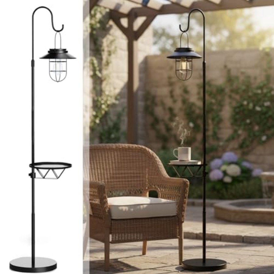 Outdoor Lighting Solar - Solar Floor Lamp with Table, 60