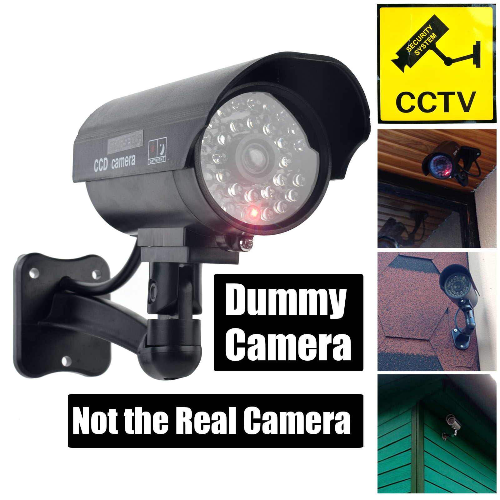 Outdoor Lighting Brands - Smarsecur Fake Camera Dummy Waterproof Security