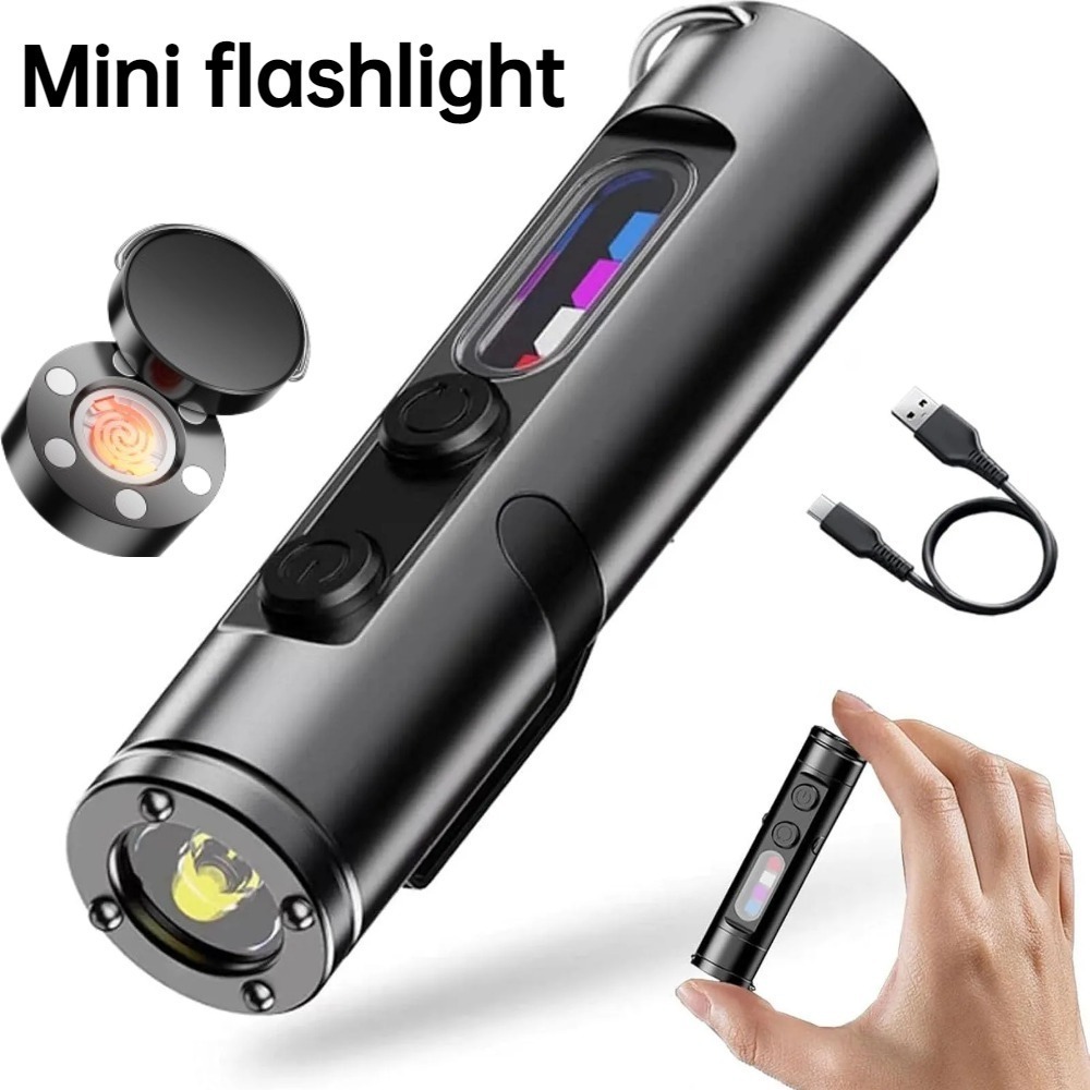 Outdoor Lighting For Camping - Mini Outdoor Flashlight Type C Rechargeable