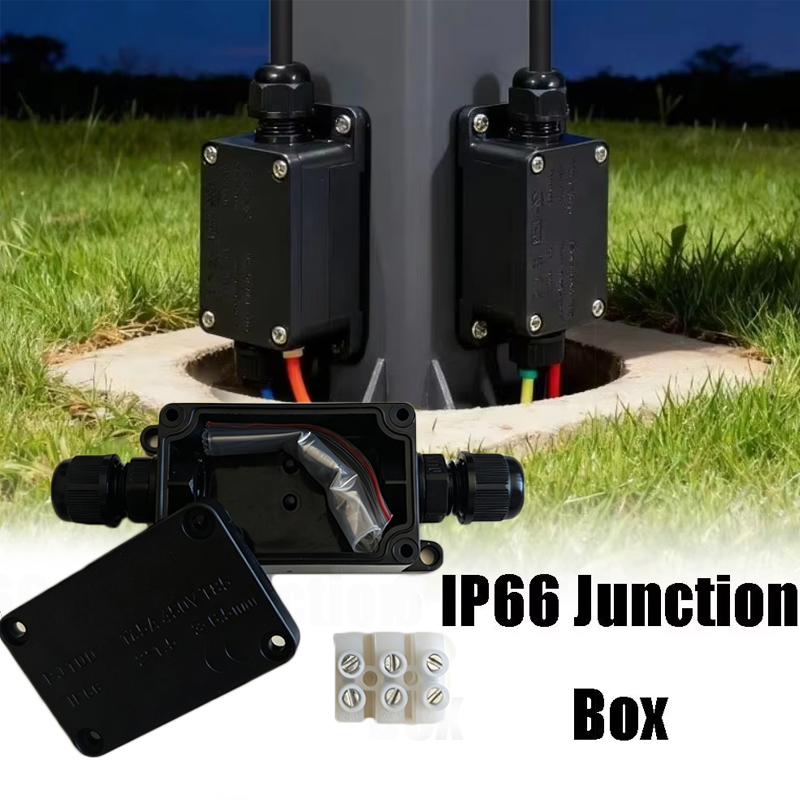 Outdoor Lighting Junction Box - 1pc 2 Way Outdoor Waterproof IP66