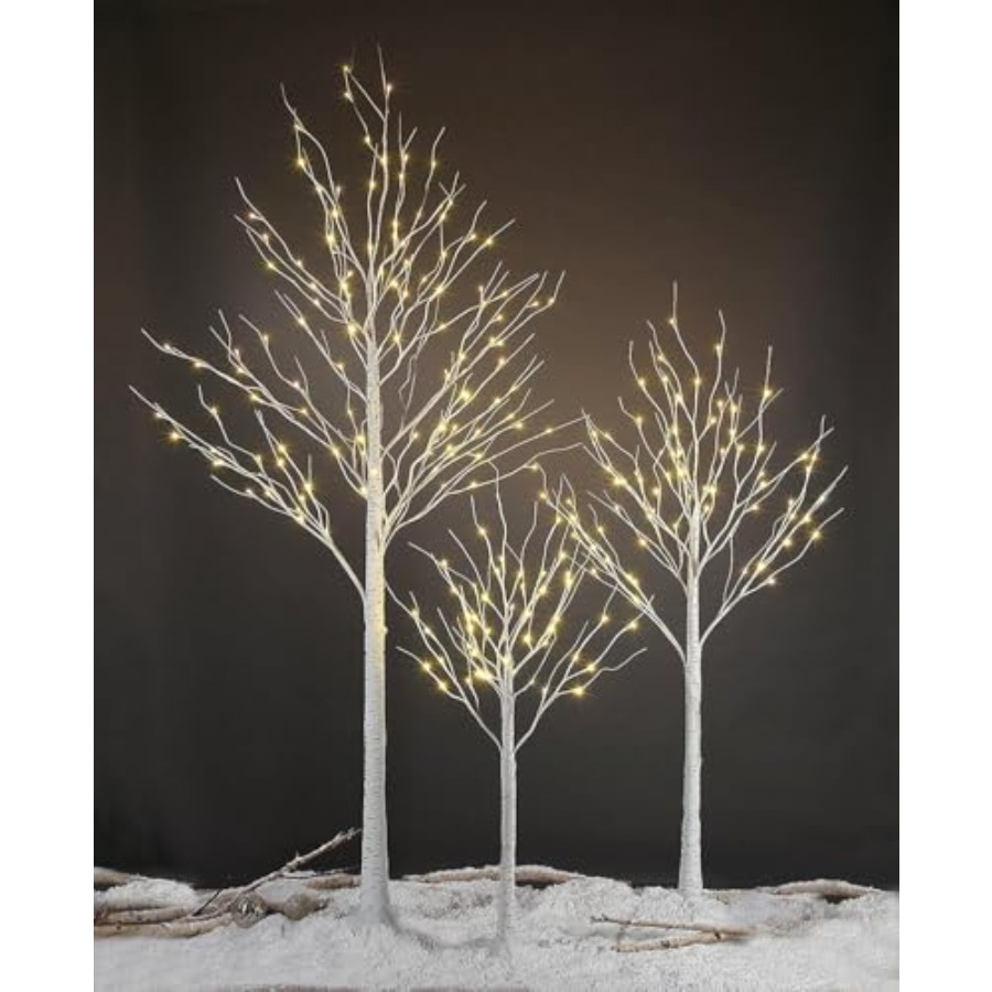 Outdoor Lighting On Trees - LED Birch Tree Light Set For