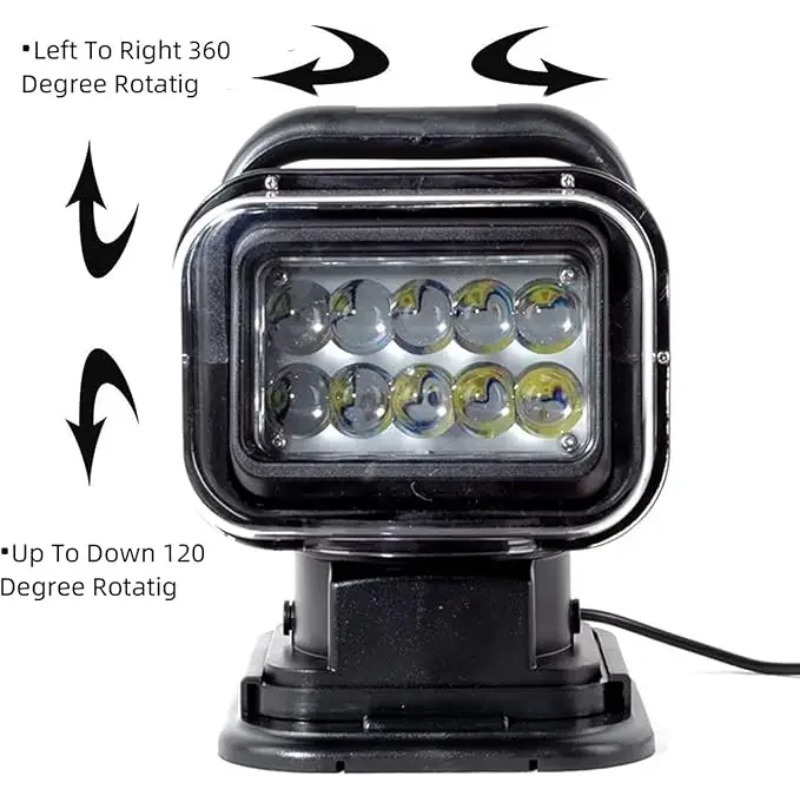 Outdoor Lighting Remote Control - 7 Inch 50W 360° Rotatable Boat