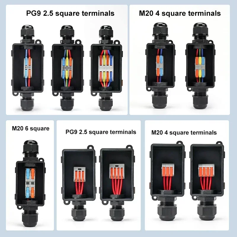 Outdoor Lighting Junction Box - M20 PG9 2-Way with terminal 2