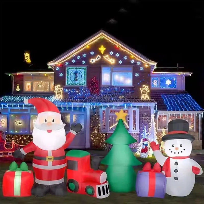 Xmas Outdoor Lighting Decorations - 2.7M/8.9FT Christmas Decor Inflatable Model Santa