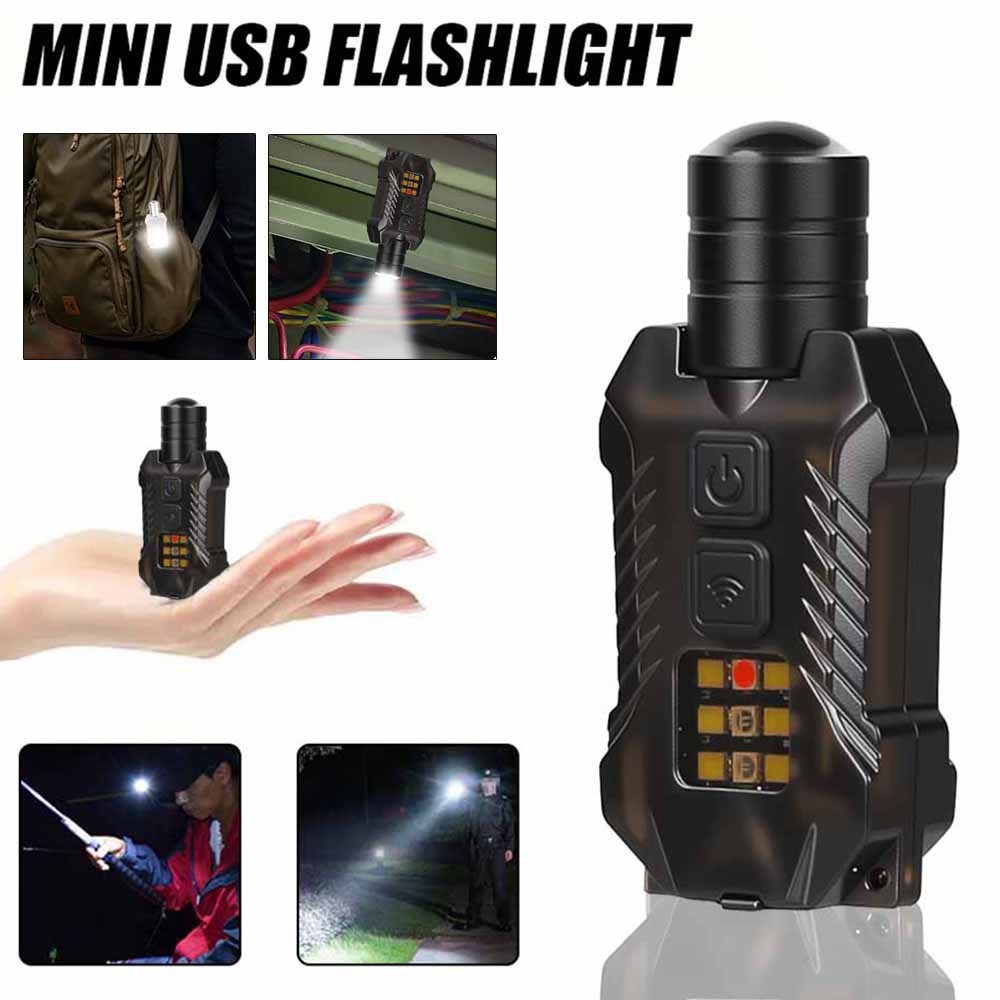 Led Flood Light - Rechargeable Powerful EDC Flashlight Portable Zoomable