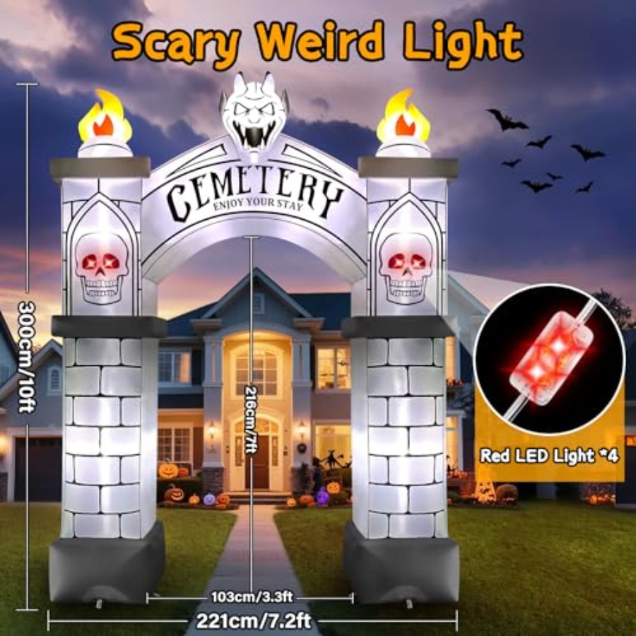 10FT Tall Halloween Archway In - огляд і ціна Outdoor Lighting Event
