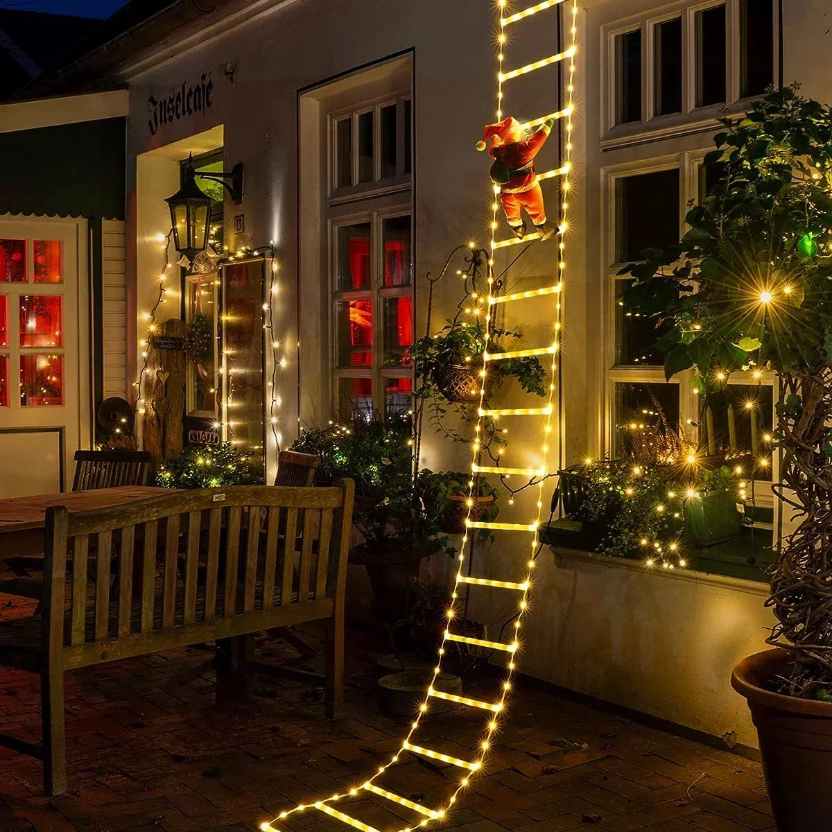 LED Ladder Light for Santa Cla - огляд і ціна Xmas Outdoor Lighting Decorations