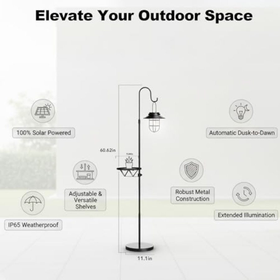 Solar Floor Lamp with Table, 6 - огляд і ціна Outdoor Lighting Solar