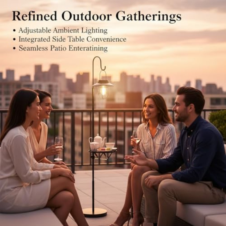 Solar Floor Lamp with Table, 6 - огляд і ціна Outdoor Lighting Solar