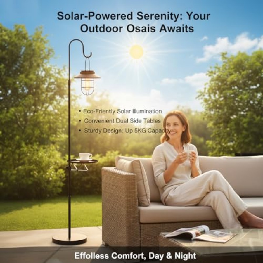 Solar Floor Lamp with Table, 6 - огляд і ціна Outdoor Lighting Solar