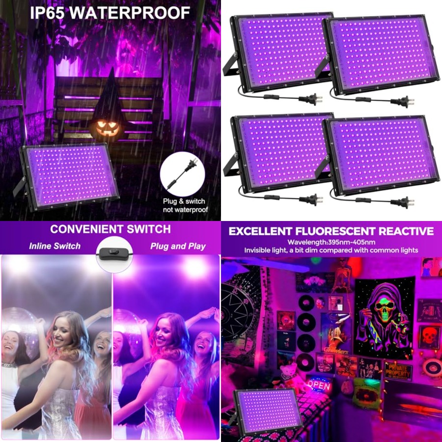 200W LED Black Lights for Glow - огляд і ціна Led Flood Light