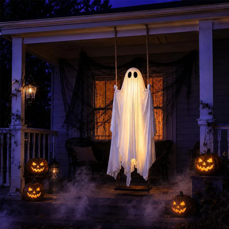 Halloween Glowing Ghost on Swi - огляд і ціна Outdoor Lighting On Trees