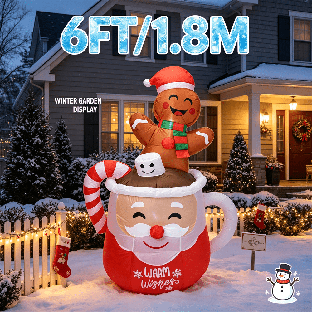 6FT Christmas Inflatable Toy L - огляд і ціна Xmas Outdoor Lighting Decorations