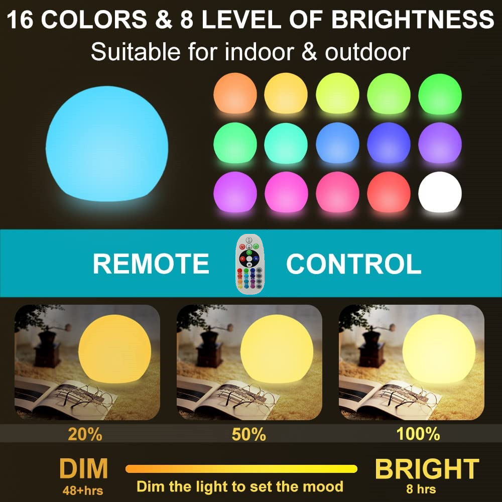 Rechargeable LED Glowing Ball  - огляд і ціна Outdoor Lighting Brands