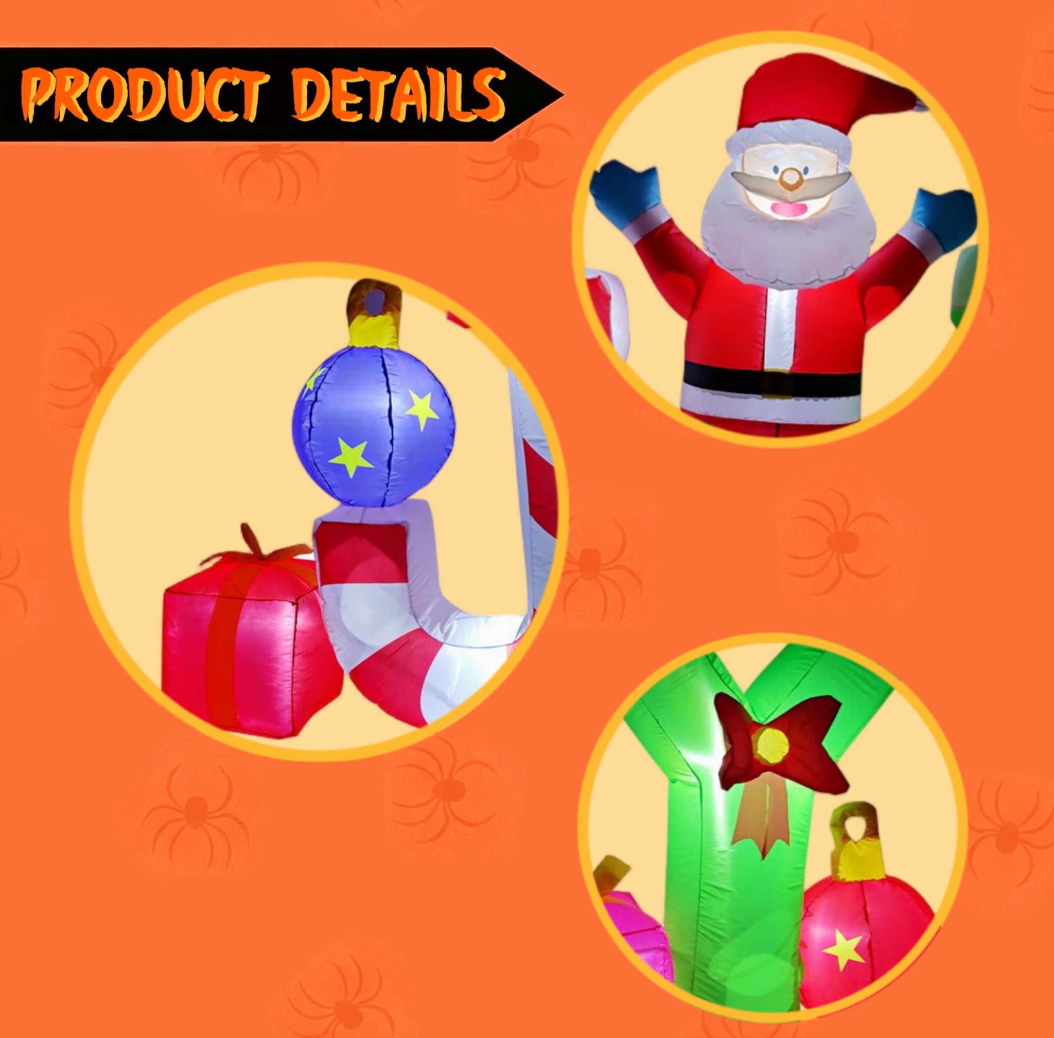 Christmas JOY Santa Claus Infl - огляд і ціна Xmas Outdoor Lighting Decorations