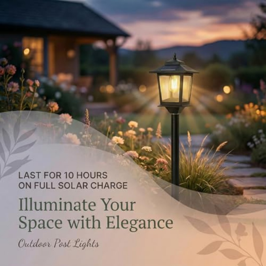 Outdoor Solar Post Lights, 2-P - огляд і ціна Outdoor Lighting Solar
