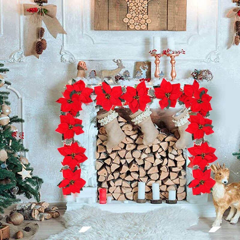 2/3m Christmas Poinsettia Flow - огляд і ціна Xmas Outdoor Lighting Decorations