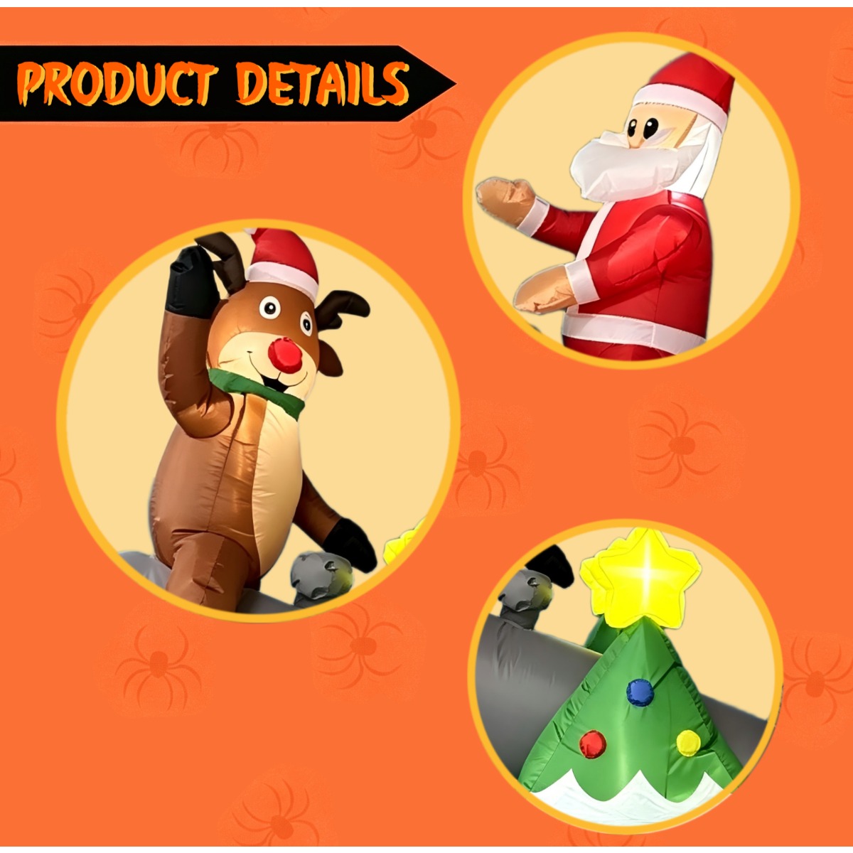 Christmas Inflatable Toys Sant - огляд і ціна Outdoor Lighting On Trees