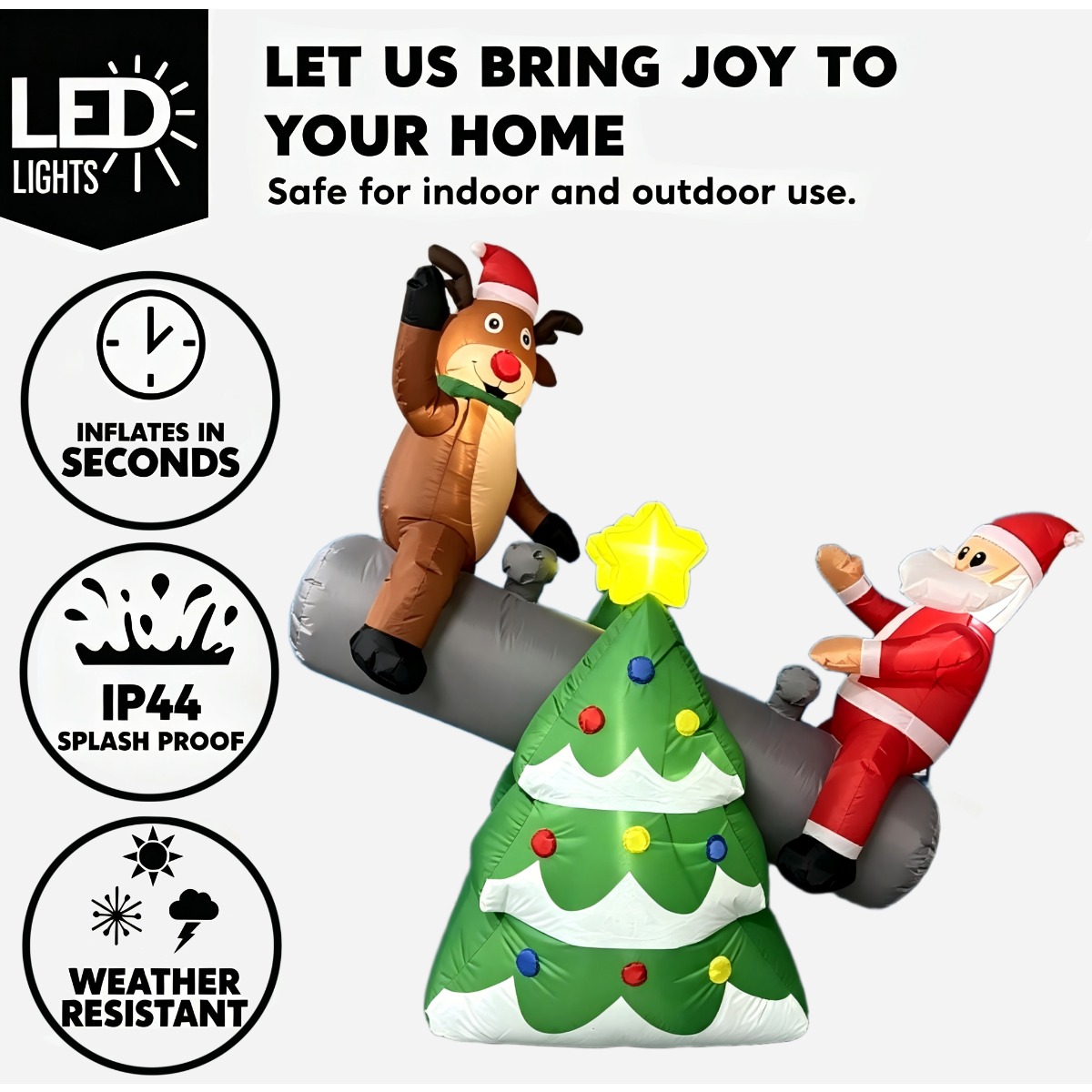 Christmas Inflatable Toys Sant - огляд і ціна Outdoor Lighting On Trees