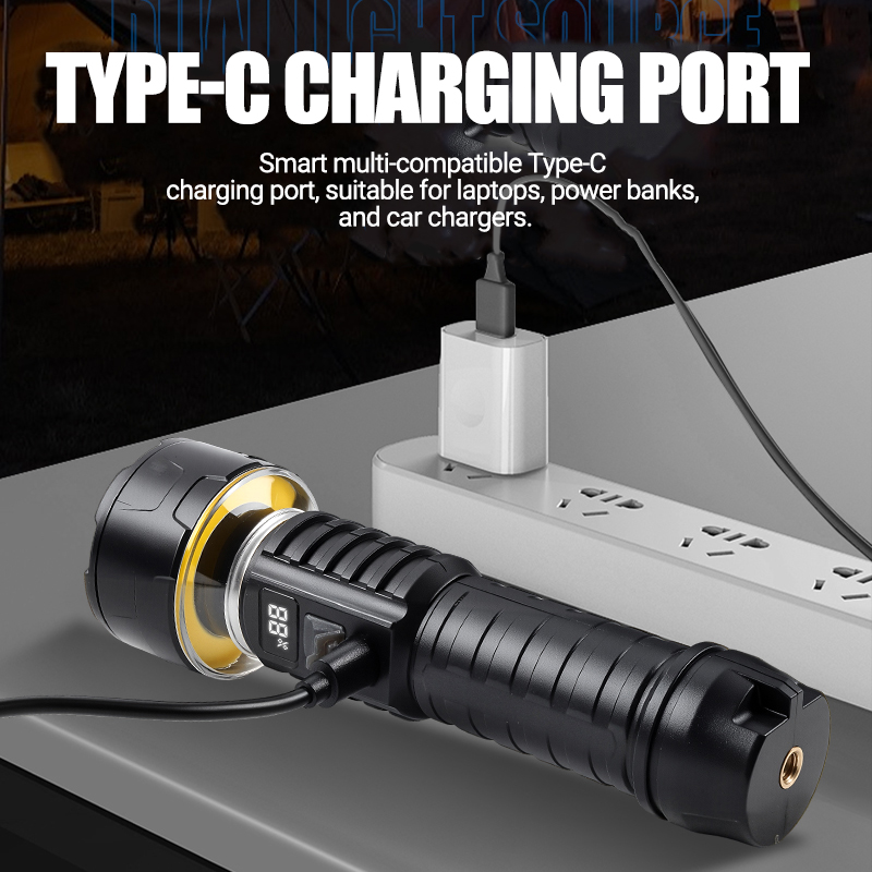 COB LED Flashlight Rechargeabl - огляд і ціна Outdoor Lighting For Camping