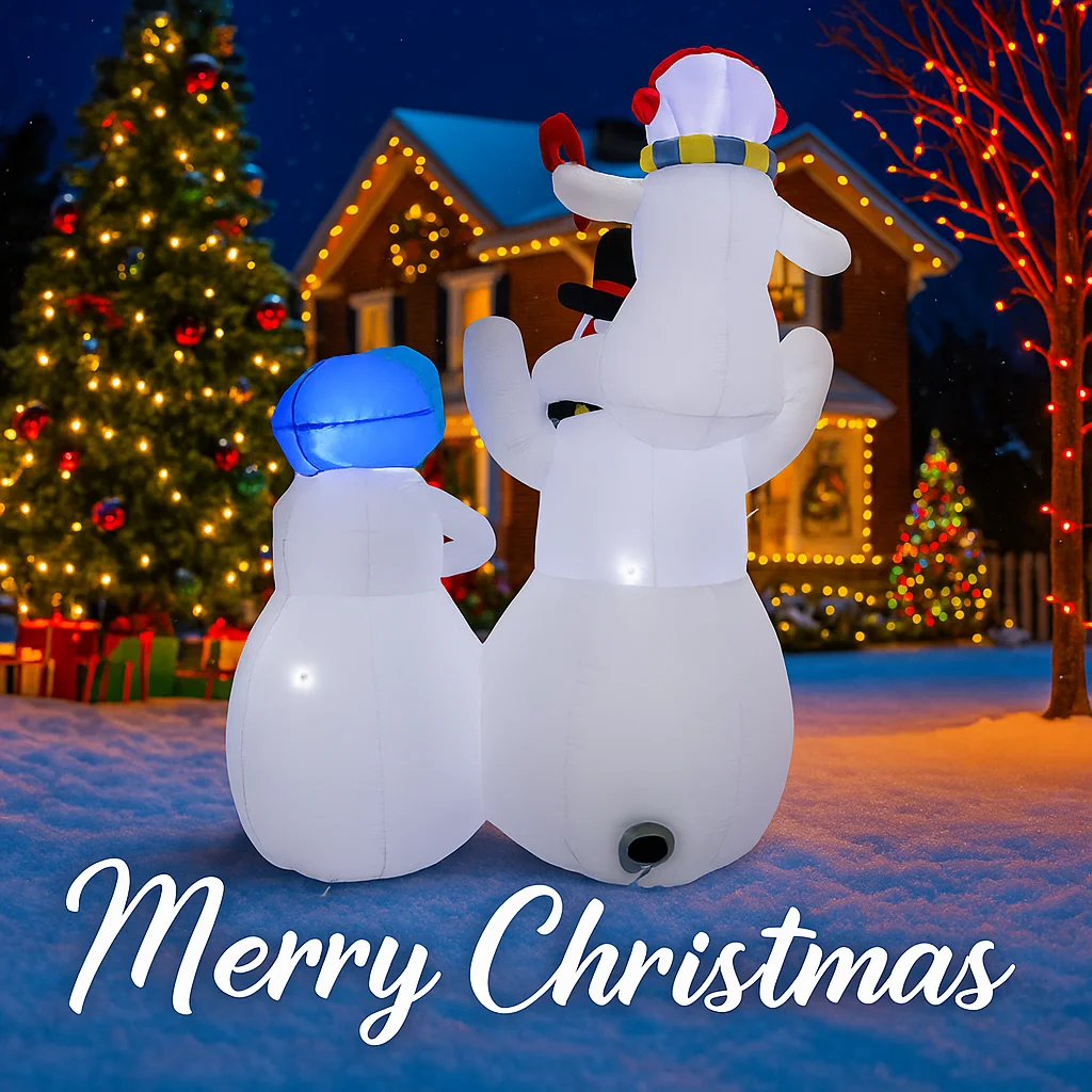 5.91FT Inflatable Toy Snowman  - огляд і ціна Xmas Outdoor Lighting Decorations