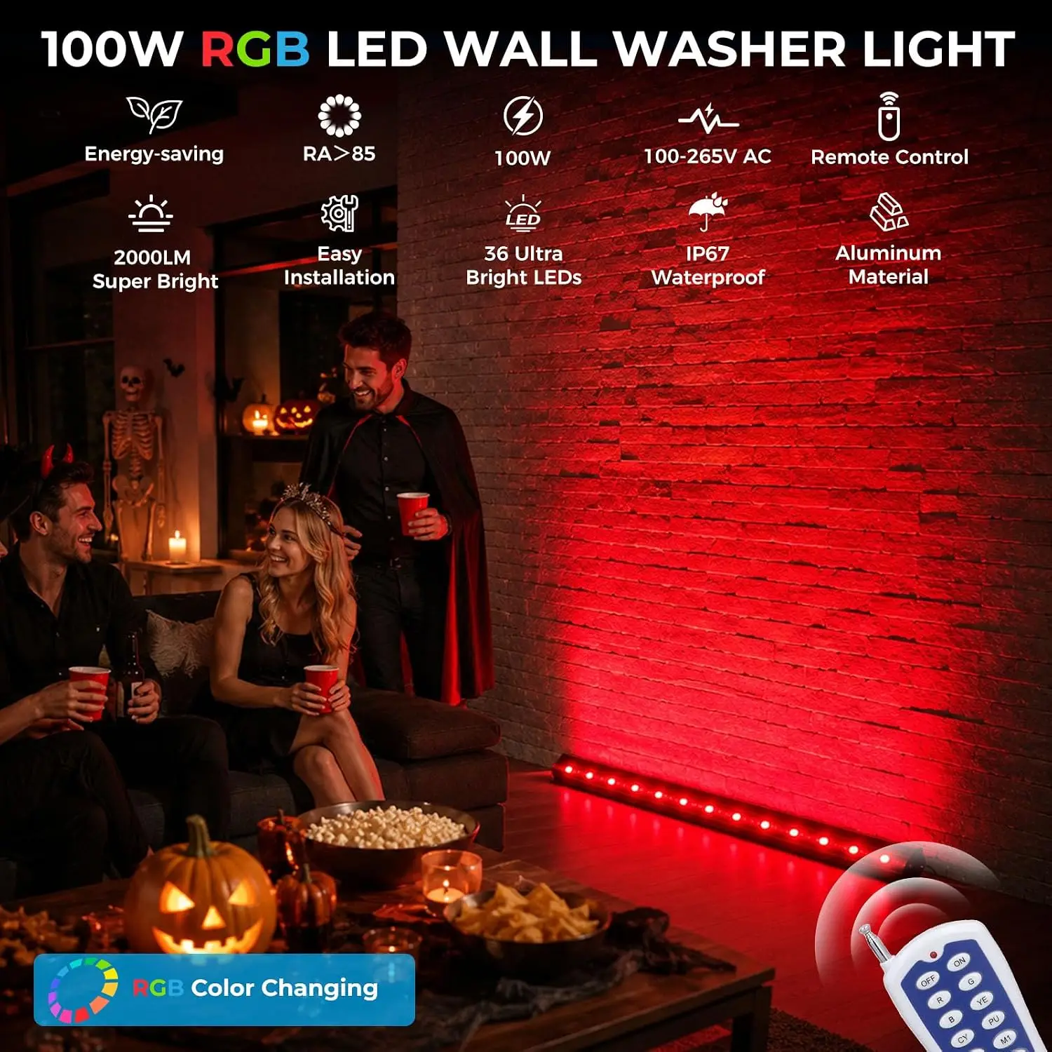 2Pack RGB Wall Washer Lights 1 - огляд і ціна Outdoor Lighting Remote Control