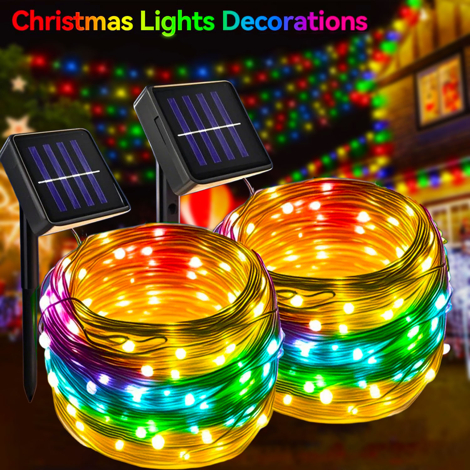 Christmas Outdoor Solar String - огляд і ціна Xmas Outdoor Lighting Decorations