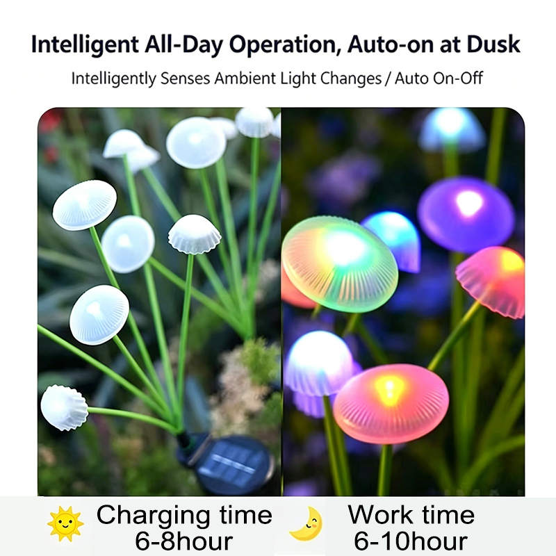6LED Solar Lights Outdoor Gard - огляд і ціна Outdoor Lighting Jellyfish