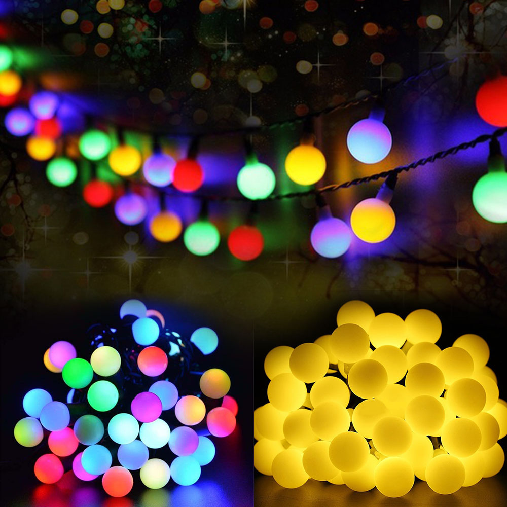 Multicolor 50Leds Solar Light  - огляд і ціна Xmas Outdoor Lighting Decorations
