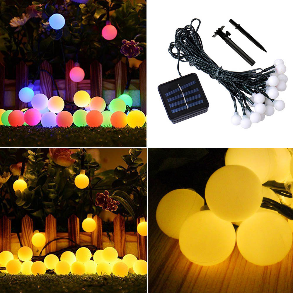 Multicolor 50Leds Solar Light  - огляд і ціна Xmas Outdoor Lighting Decorations