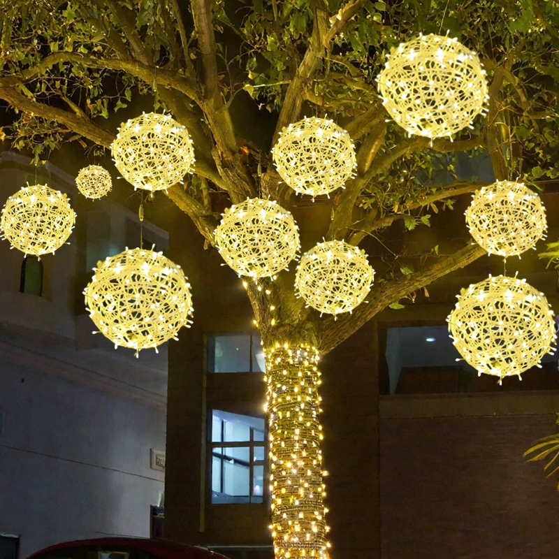 Outdoor Ball Lights Hanging Ra - огляд і ціна Outdoor Lighting On Trees