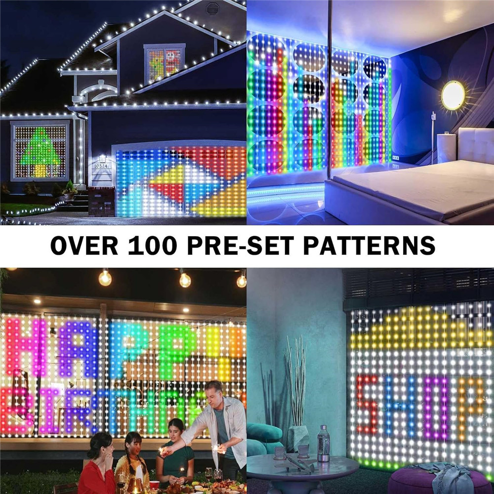 1/2PCS 400LED Curtain Lights L - огляд і ціна Outdoor Lighting Remote Control
