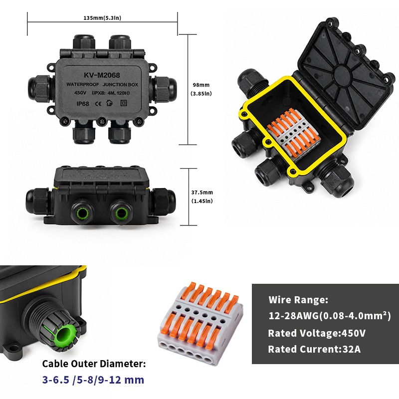 IP68 Waterproof Junction Box 2 - огляд і ціна Outdoor Lighting Junction Box