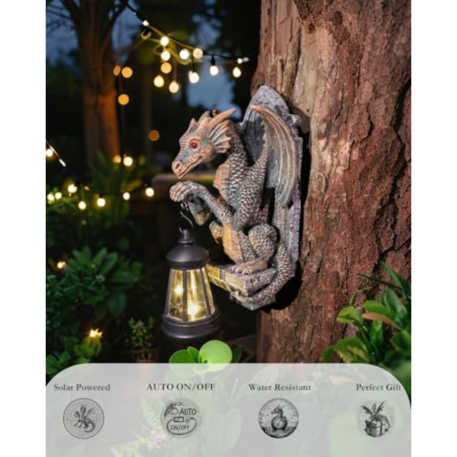 Dragon Statue Solar Lantern fo - огляд і ціна Outdoor Lighting On Trees