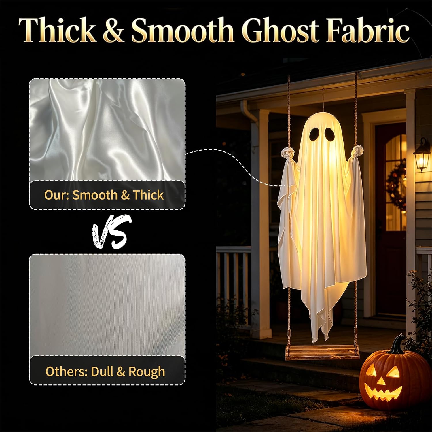 Halloween Glowing Ghost on Swi - огляд і ціна Outdoor Lighting On Trees