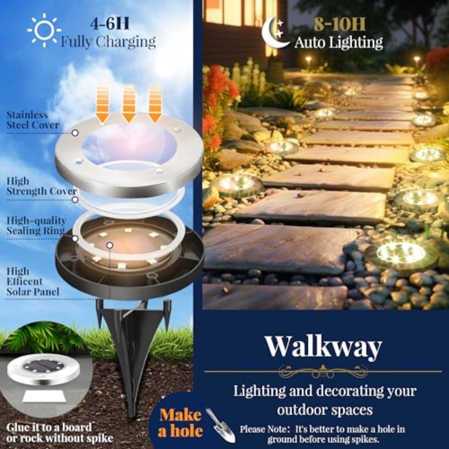 Solar Ground Lights Solar Ligh - огляд і ціна Outdoor Lighting Solar