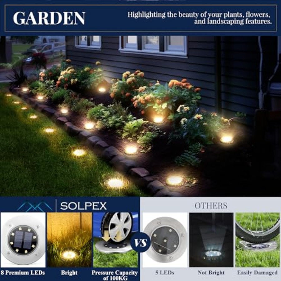 Solar Ground Lights Solar Ligh - огляд і ціна Outdoor Lighting Solar