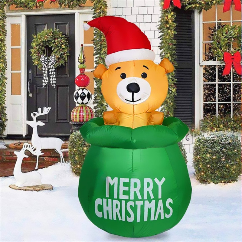 5FT Christmas Inflatable Decor - огляд і ціна Xmas Outdoor Lighting Decorations
