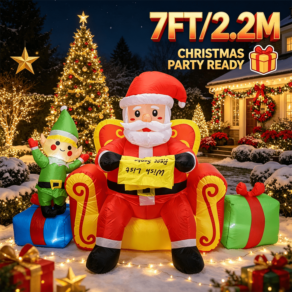 7FT Christmas Inflatable Toy L - огляд і ціна Xmas Outdoor Lighting Decorations