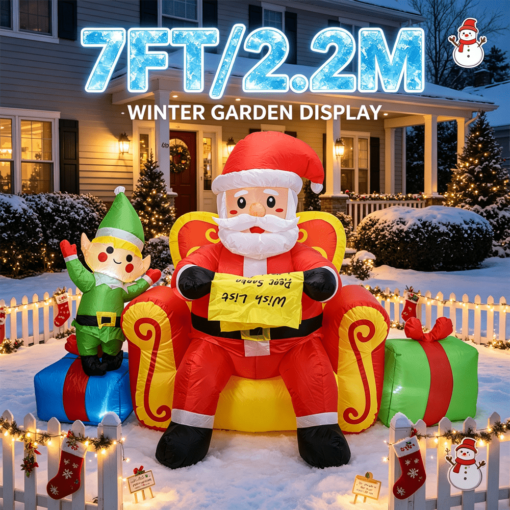 7FT Christmas Inflatable Toy L - огляд і ціна Xmas Outdoor Lighting Decorations