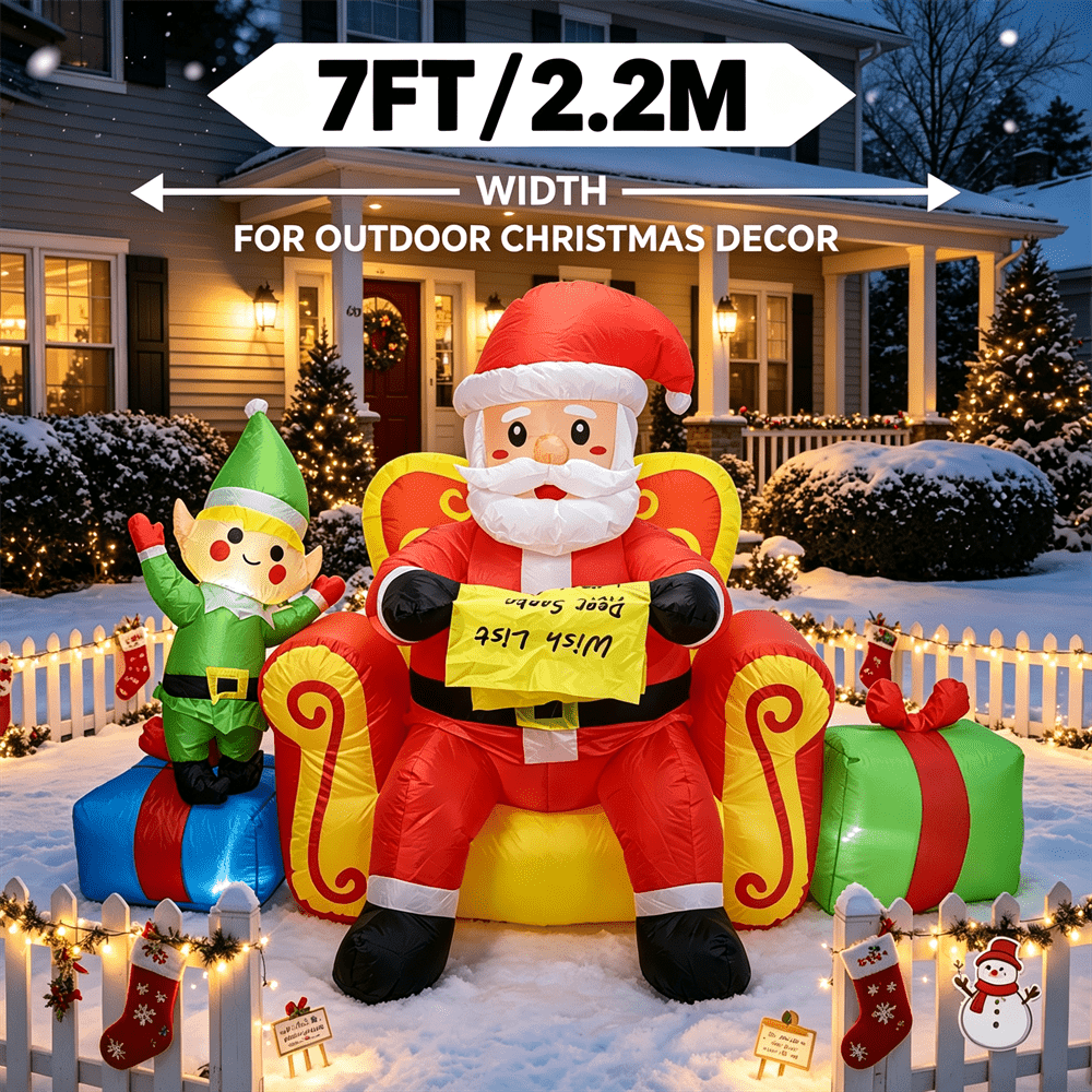 7FT Christmas Inflatable Toy L - огляд і ціна Xmas Outdoor Lighting Decorations